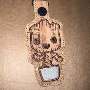 “ I am Grooooot?” Keychain with Embroidered Character